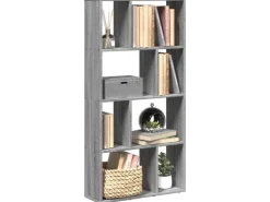 vidaXL Bücherregal Grau Sonoma 60x20x120 cm Holzwerkstoff 858152