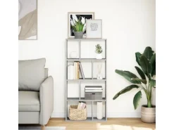 vidaXL Bücherregal Grau Sonoma 60x20x120 cm Holzwerkstoff 858152