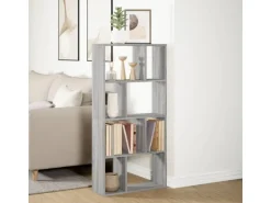 vidaXL Bücherregal Grau Sonoma 60x20x120 cm Holzwerkstoff 858152