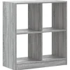 vidaXL Bücherregal Grau Sonoma 68,5x32x75 cm Holzwerkstoff