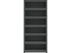 vidaXL Bücherregal Grau 80x35x183 cm Massivholz Kiefer