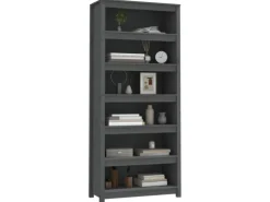 vidaXL Bücherregal Grau 80x35x183 cm Massivholz Kiefer
