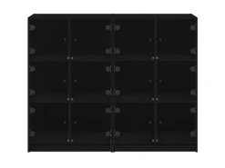 vidaXL Bücherregal mit Türen Schwarz 136x37x109 cm Holzwerkstoff