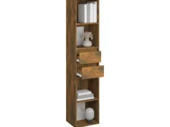 vidaXL Bücherregal Räuchereiche 36x30x171 cm Holzwerkstoff