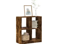 vidaXL Bücherregal Räuchereiche 68,5x32x75 cm Holzwerkstoff