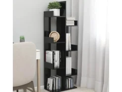 vidaXL Bücherregal Schwarz 48x25,5x140 cm Holzwerkstoff