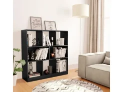 vidaXL Bücherregal Schwarz 97,5x29,5x100 cm Holzwerkstoff