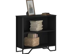 vidaXL Bücherregal Schwarz 80x31x74,5 cm Holzwerkstoff 848619