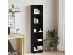 vidaXL Bücherregal Schwarz Eichen-Optik 40x24x176 cm Holzwerkstoff 862454