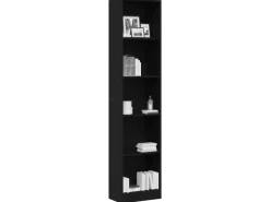 vidaXL Bücherregal Schwarz Eichen-Optik 40x24x176 cm Holzwerkstoff 862454