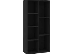 vidaXL Bücherregal Schwarz 50x25x106 cm Holzwerkstoff 801108