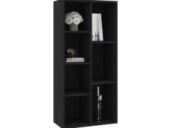 vidaXL Bücherregal Schwarz 50x25x106 cm Holzwerkstoff 801108