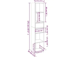 vidaXL Bücherregal Sonoma-Eiche 36x30x171 cm Holzwerkstoff 802870