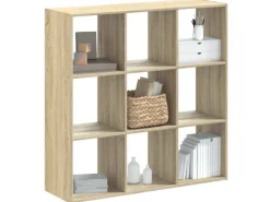 vidaXL Bücherregal Sonoma-Eiche 102x32x102 cm Holzwerkstoff