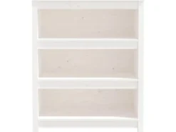 vidaXL Bücherregal Weiß 80x35x97 cm Massivholz Kiefer 821680
