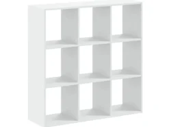 VidaXL Bücherregal Weiß 102x32x102 cm Holzwerkstoff