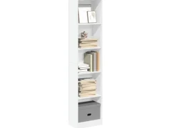 vidaXL Bücherregal Weiß 40x24x176 cm Holzwerkstoff 857792