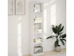 vidaXL Bücherregal Weiß 40x24x176 cm Holzwerkstoff 857792