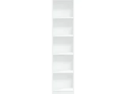 vidaXL Bücherregal Weiß 40x24x176 cm Holzwerkstoff 857792