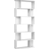 vidaXL Bücherregal/Raumteiler Hochglanz-Weiß 80x24x192 cm