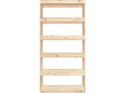 vidaXL Bücherregal/Raumteiler 80x30x167,4 cm Massivholz Kiefer