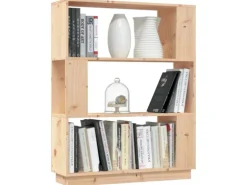 vidaXL Bücherregal/Raumteiler 80x25x101 cm Massivholz Kiefer