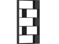 vidaXL Bücherregal/Raumteiler Schwarz 80x24x159 cm Holzwerkstoff