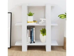 vidaXL Bücherregal/Raumteiler Weiß 80x30x87 cm
