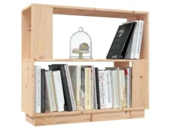 vidaXL Bücherregal/Raumteiler 80x25x70 cm Massivholz Kiefer