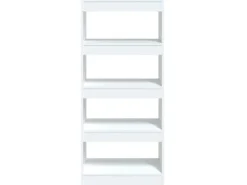 vidaXL Bücherregal/Raumteiler Weiß 60x30x135 cm Holzwerkstoff