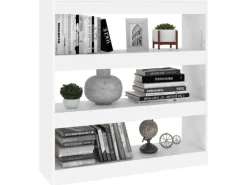 vidaXL Bücherregal/Raumteiler Weiß 100x30x103 cm