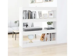 vidaXL Bücherregal/Raumteiler Weiß 100x30x103 cm