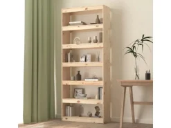 vidaXL Bücherregal/Raumteiler 80x30x199,5 cm Massivholz Kiefer