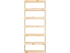 vidaXL Bücherregal/Raumteiler 80x30x199,5 cm Massivholz Kiefer