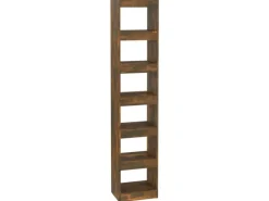 vidaXL Bücherregal/Raumteiler Räuchereiche 40x30x198 cm
