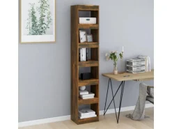 vidaXL Bücherregal/Raumteiler Räuchereiche 40x30x198 cm