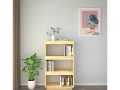 vidaXL Bücherregal/Raumteiler 60x35x103 cm Massivholz Kiefer