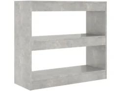 vidaXL Bücherregal/Raumteiler Betongrau 80x30x72 cm