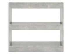 vidaXL Bücherregal/Raumteiler Betongrau 80x30x72 cm