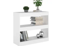 vidaXL Bücherregal/Raumteiler Weiß 80x30x72 cm