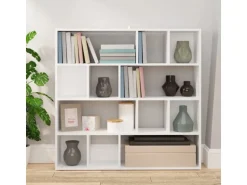 vidaXL Bücherregal/Raumteiler Weiß 105x24x102 cm