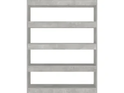 vidaXL Bücherregal/Raumteiler Betongrau 100x30x135 cm