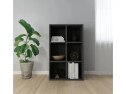 vidaXL Bücherregal/Sideboard Schwarz 66x30x98 cm Holzwerkstoff 800343