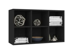 vidaXL Bücherregal/Sideboard Schwarz 66x30x98 cm Holzwerkstoff 800343