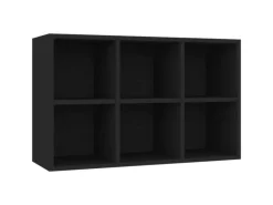 vidaXL Bücherregal/Sideboard Schwarz 66x30x98 cm Holzwerkstoff 800343