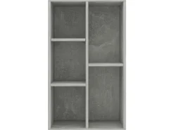 vidaXL Bücherregal/Sideboard Betongrau 50x25x80 cm Holzwerkstoff 800166
