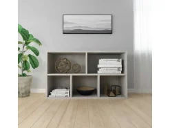 vidaXL Bücherregal/Sideboard Betongrau 50x25x80 cm Holzwerkstoff 800166