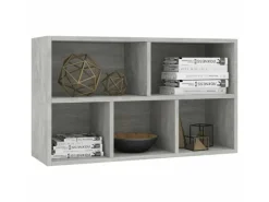 vidaXL Bücherregal/Sideboard Betongrau 50x25x80 cm Holzwerkstoff 800166