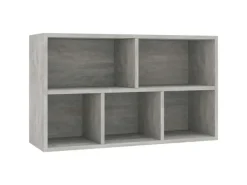 vidaXL Bücherregal/Sideboard Betongrau 50x25x80 cm Holzwerkstoff 800166