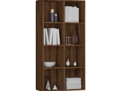 vidaXL Bücherregal/Sideboard Braun Eiche 66×30×130 cm Holzwerkstoff
